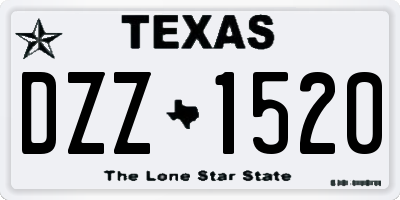 TX license plate DZZ1520