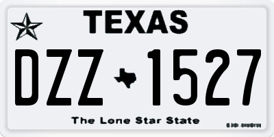 TX license plate DZZ1527