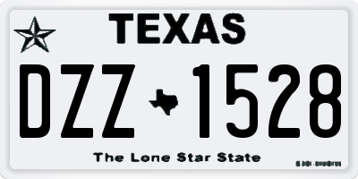 TX license plate DZZ1528