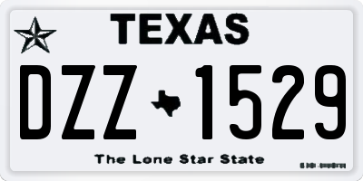 TX license plate DZZ1529