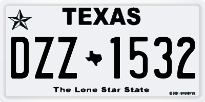 TX license plate DZZ1532