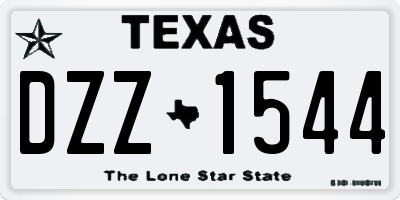 TX license plate DZZ1544