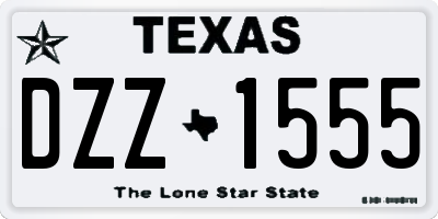 TX license plate DZZ1555