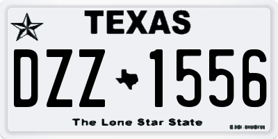 TX license plate DZZ1556