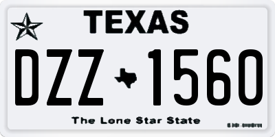 TX license plate DZZ1560