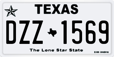 TX license plate DZZ1569