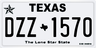 TX license plate DZZ1570