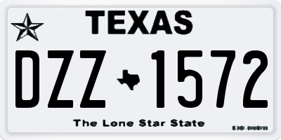 TX license plate DZZ1572