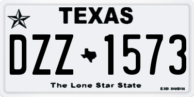 TX license plate DZZ1573