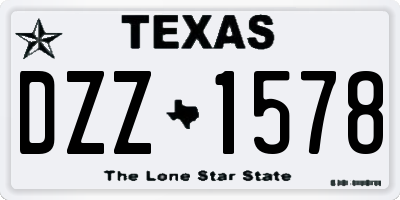 TX license plate DZZ1578