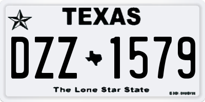 TX license plate DZZ1579