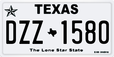 TX license plate DZZ1580