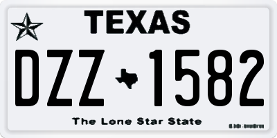 TX license plate DZZ1582