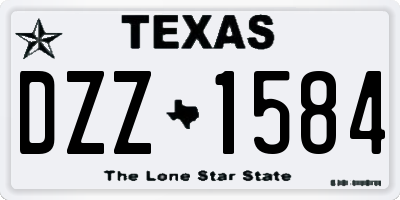 TX license plate DZZ1584