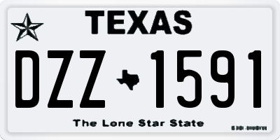 TX license plate DZZ1591