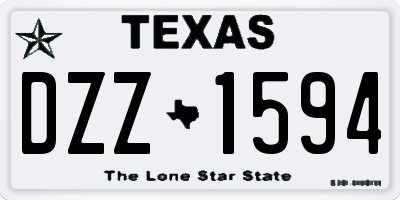 TX license plate DZZ1594