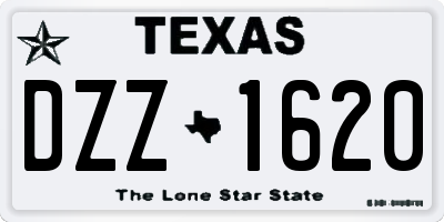 TX license plate DZZ1620