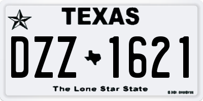 TX license plate DZZ1621