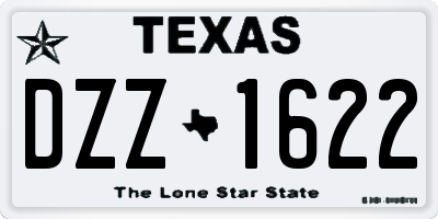 TX license plate DZZ1622