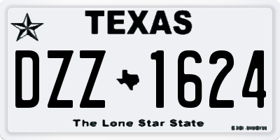 TX license plate DZZ1624