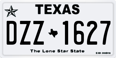 TX license plate DZZ1627