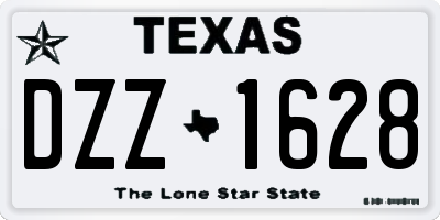 TX license plate DZZ1628