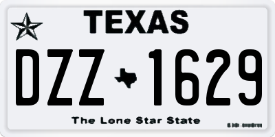 TX license plate DZZ1629