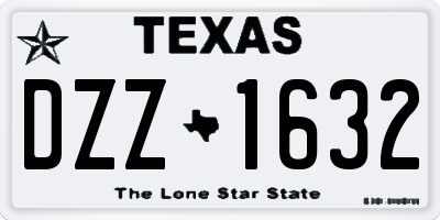 TX license plate DZZ1632