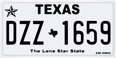 TX license plate DZZ1659