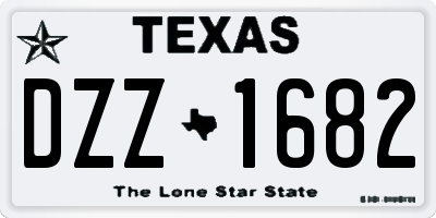 TX license plate DZZ1682