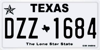 TX license plate DZZ1684