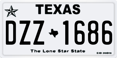 TX license plate DZZ1686