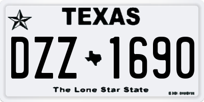 TX license plate DZZ1690