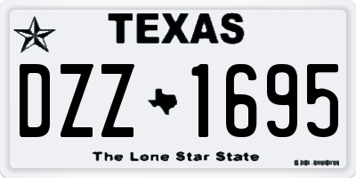 TX license plate DZZ1695