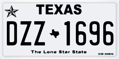 TX license plate DZZ1696