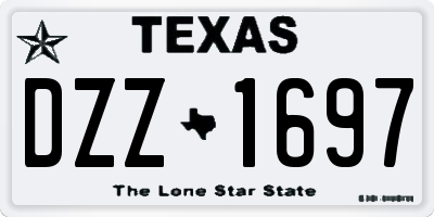 TX license plate DZZ1697