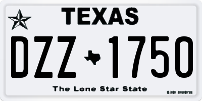 TX license plate DZZ1750