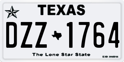 TX license plate DZZ1764