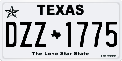 TX license plate DZZ1775