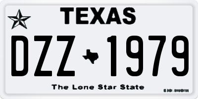 TX license plate DZZ1979