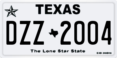 TX license plate DZZ2004