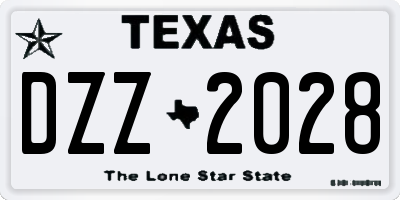 TX license plate DZZ2028