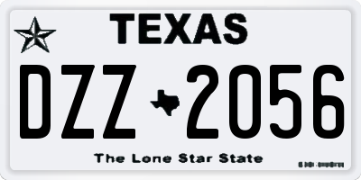 TX license plate DZZ2056