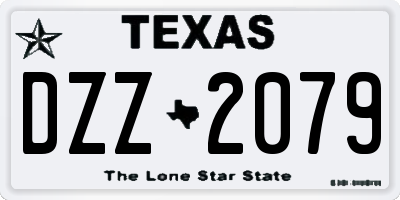 TX license plate DZZ2079