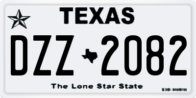 TX license plate DZZ2082