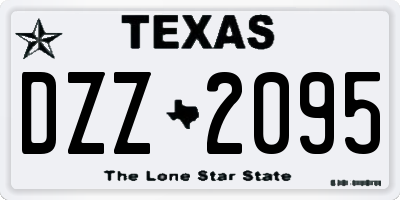 TX license plate DZZ2095