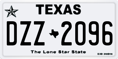 TX license plate DZZ2096