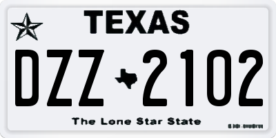 TX license plate DZZ2102