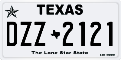 TX license plate DZZ2121