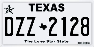 TX license plate DZZ2128